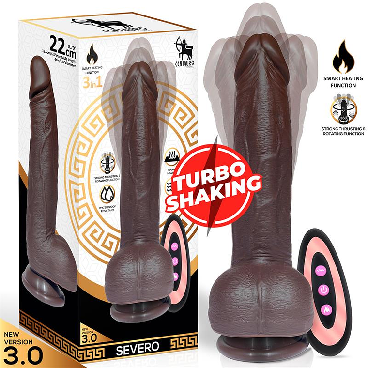 Dildo Realista com Turbo Shaking Severo | 3 em 1 360° Aquecimento 1