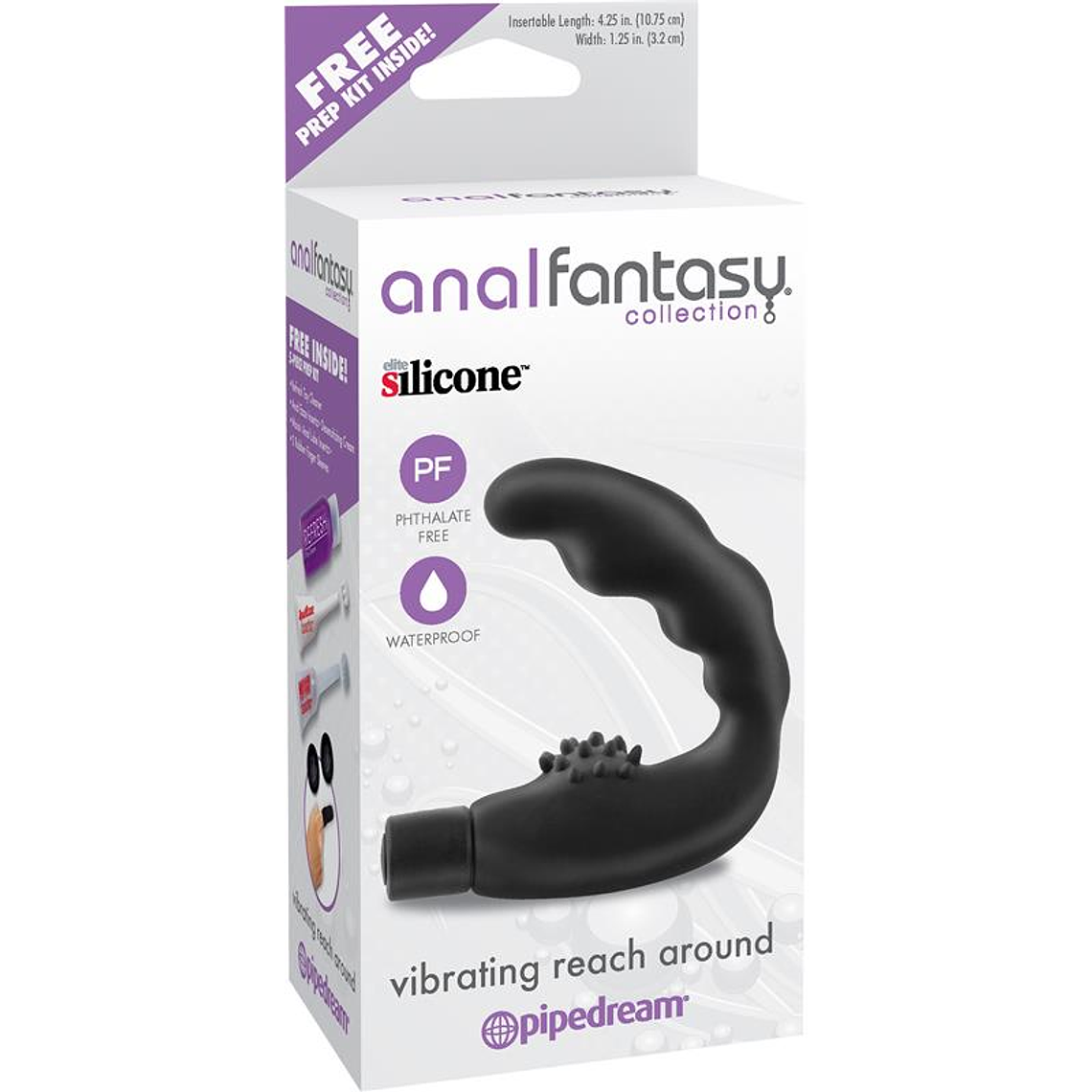 Massageador Prostático Vibratório Reach Around | Silicone 10,75cm 3