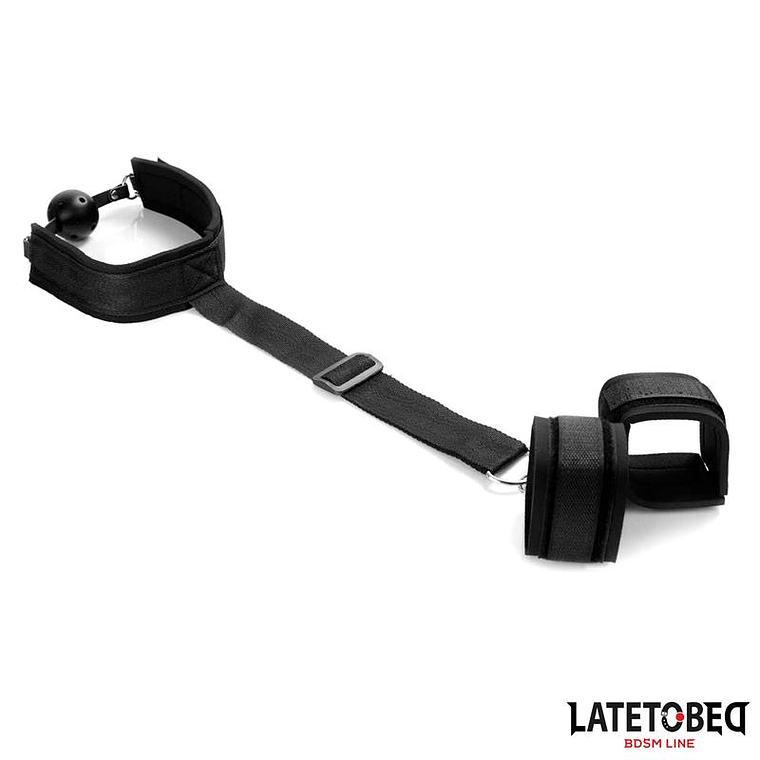 Conjunto Restrições BDSM Latetobed | Gag e Algemas Ajustáveis 1