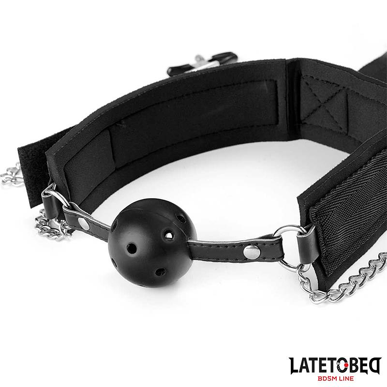 Conjunto Restrições BDSM Latetobed | Gag e Algemas Ajustáveis 5