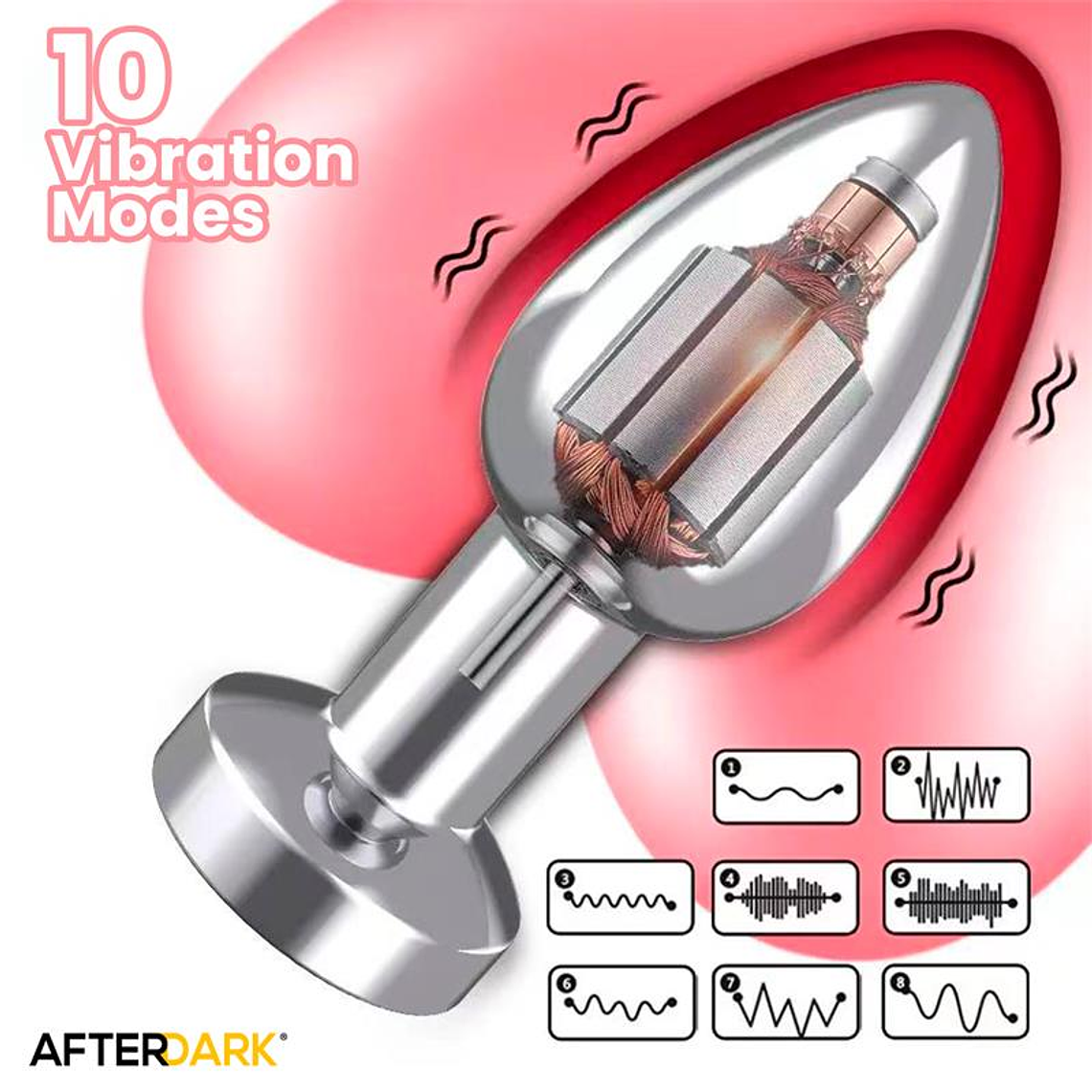 Plug Anal Vibratório Dimpor L | 10 Funções Recarregável 10,2cm 6