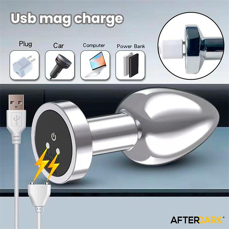 Plug Anal Vibratório Dimpor M | 10 Funções Recarregável 8,7cm 8