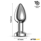 Plug Anal Vibratório Dimpor L | 10 Funções Recarregável 10,2cm - vignette 11