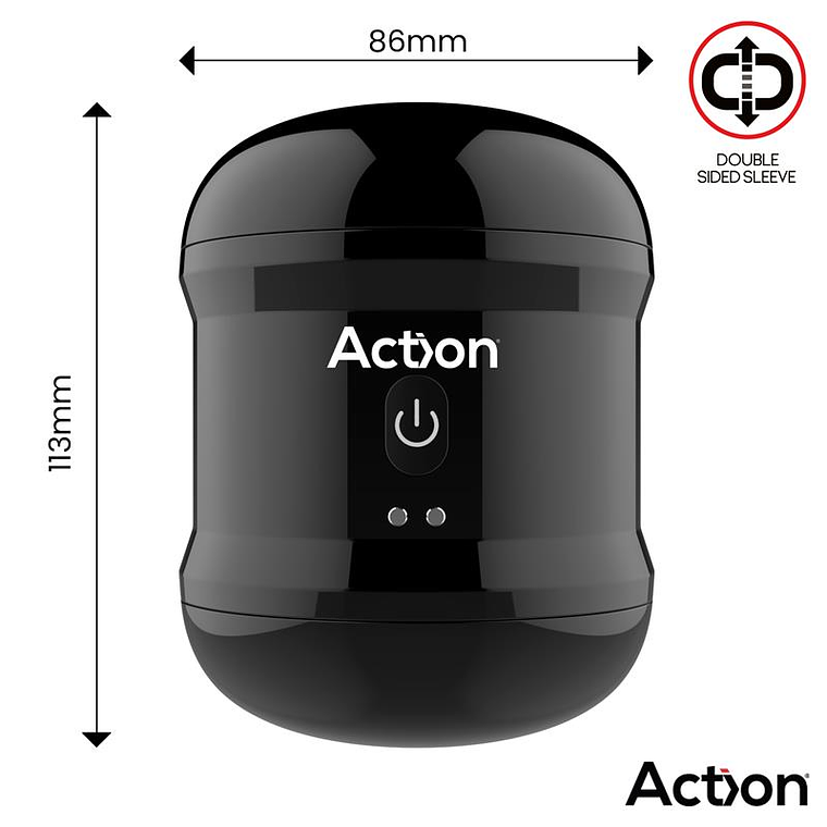 Masturbador Masculino Vibratório Action Man Thor | 10 Funções Dupla Abertura 8