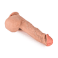 Dildo Dupla Camada COCK FOR QUEEN | 28cm PVC Textura Realista - Thumbnail 4