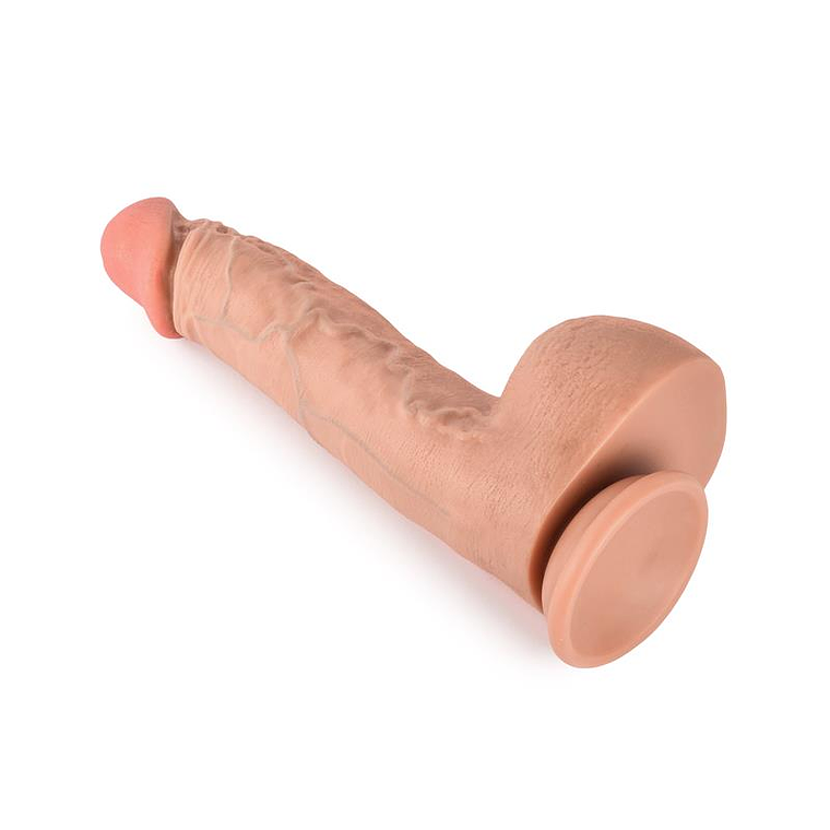Dildo Dupla Camada COCK FOR QUEEN | 28cm PVC Textura Realista 5