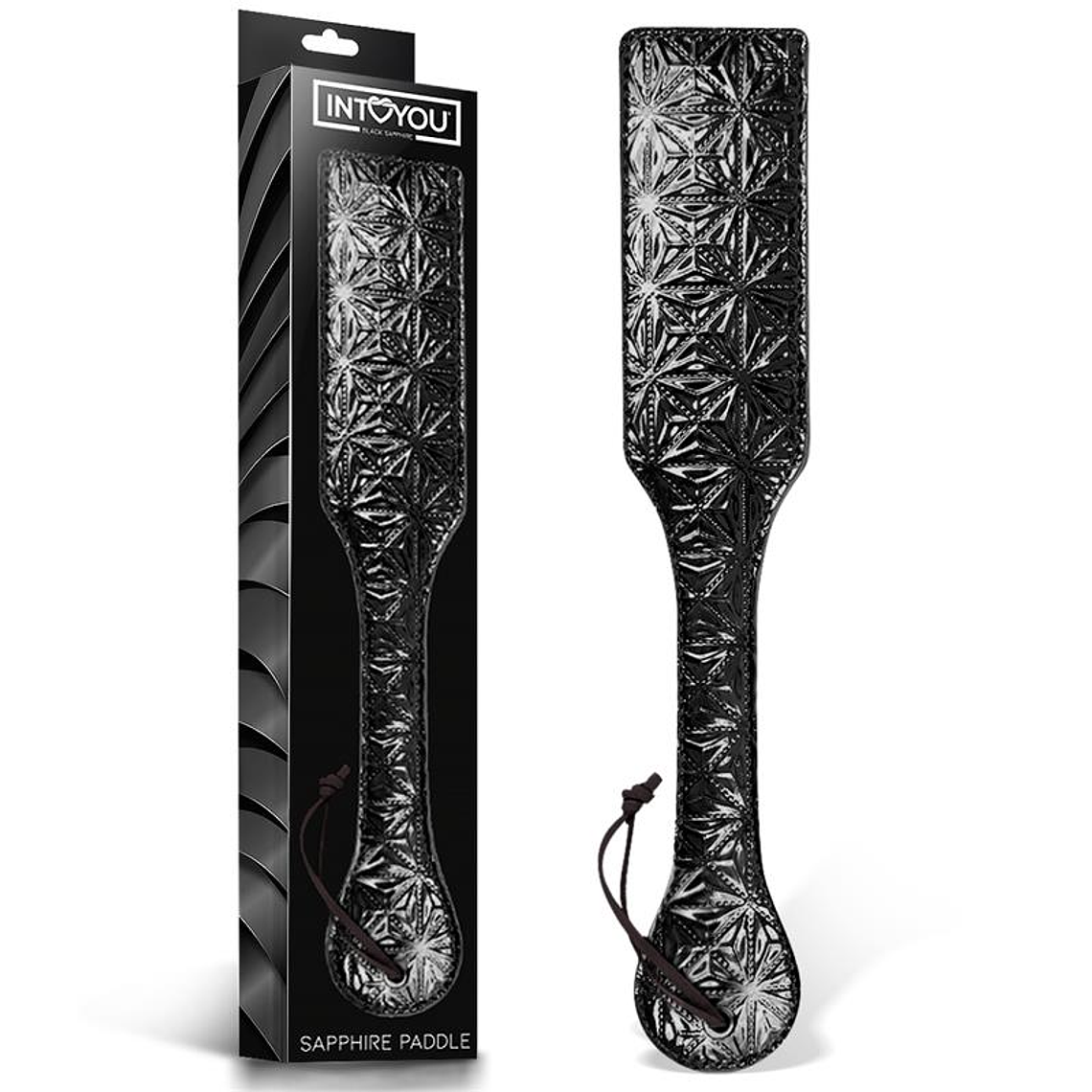 Espátula BDSM Black Saphire | Padrão Diamante Couro Vegan 1