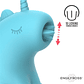 Snowflake Massager with Licking Tongue — Massajador em silicone premium com formato de unicórnio azul - Thumbnail 2