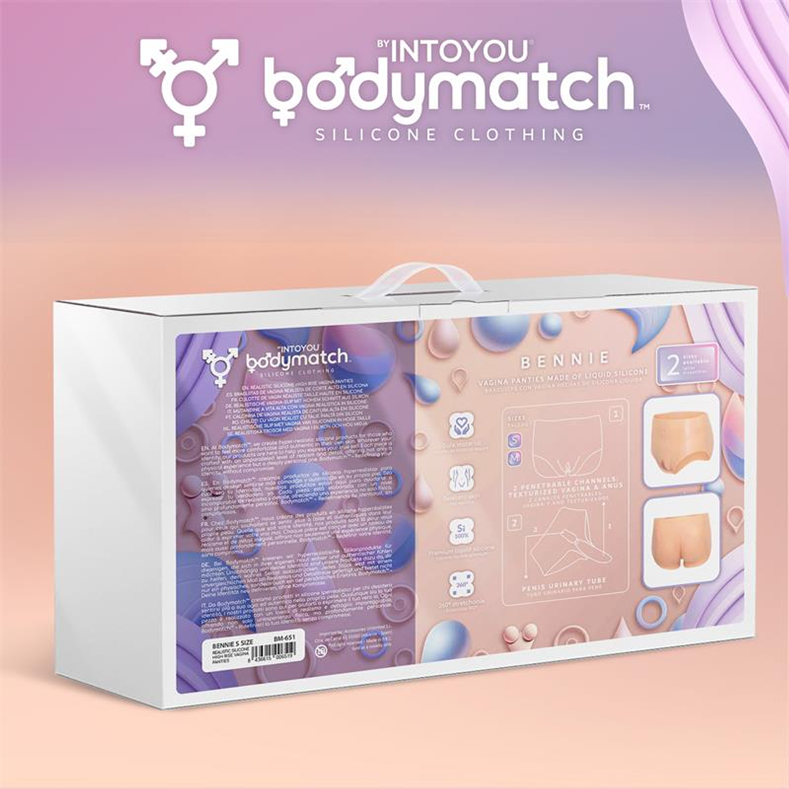 Bennie — BODYMATCH Hyper-realistic panties with vagina and anus made of liquid silicone. Size SS. 5