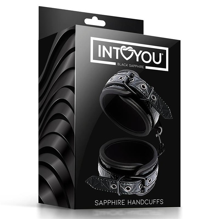 Menottes Sapphire ajustables en cuir végétalien — SAPHIR NOIR 7