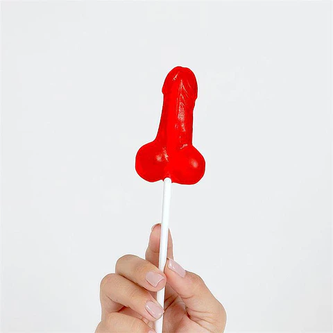 Strawberry Penis-Shaped Lollipop