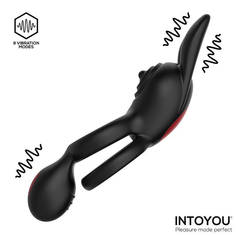 Konny Vibrating Rabbit Double Cockring with Remote 4