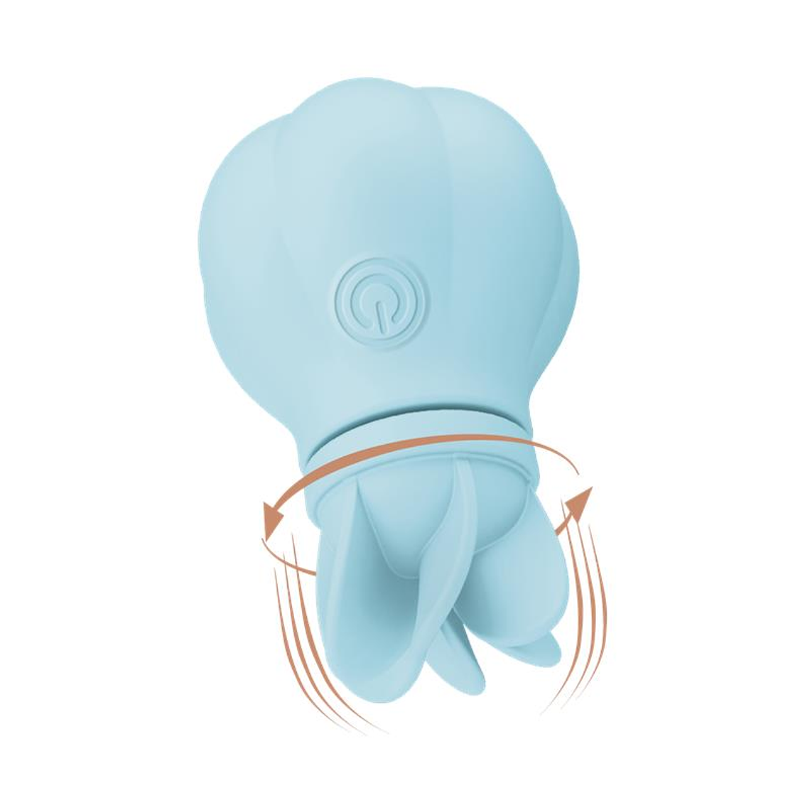 Stimulator Caress Vibration and Rotation Light Blue 1