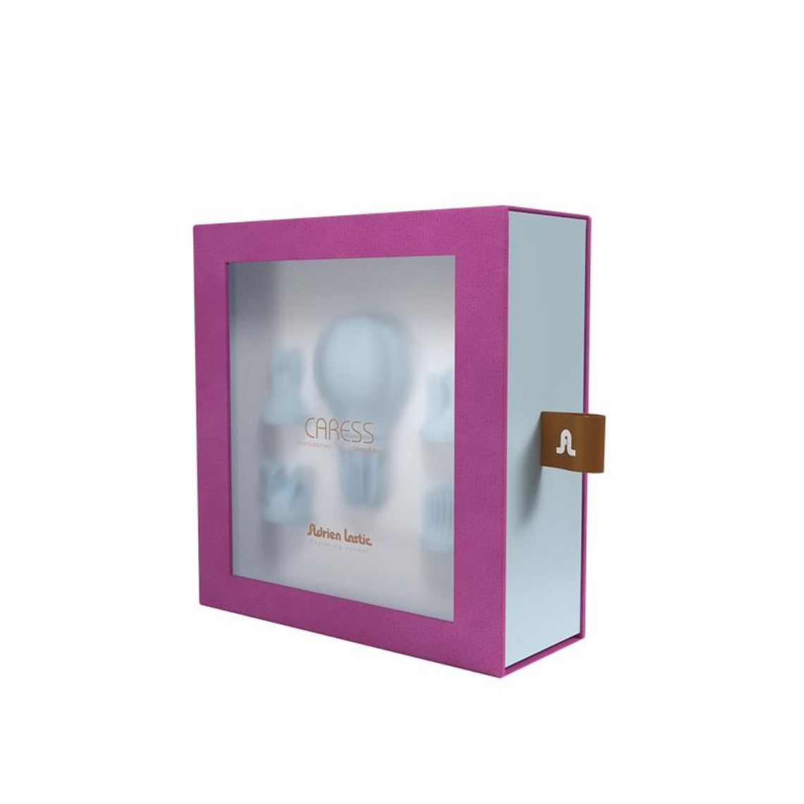 Stimulator Caress Vibration and Rotation Light Blue 8