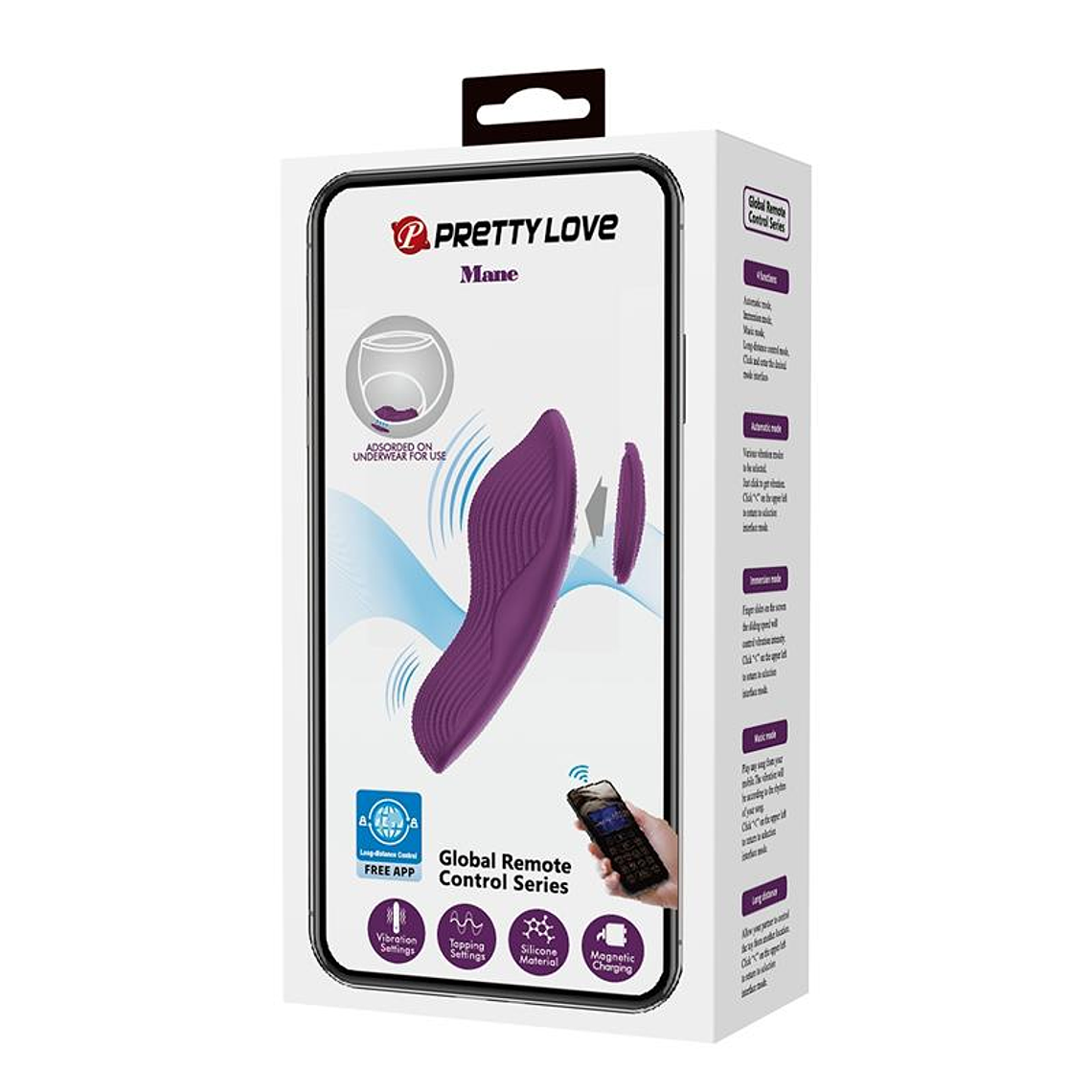 Mane Panty Vibrator with App Purple 10