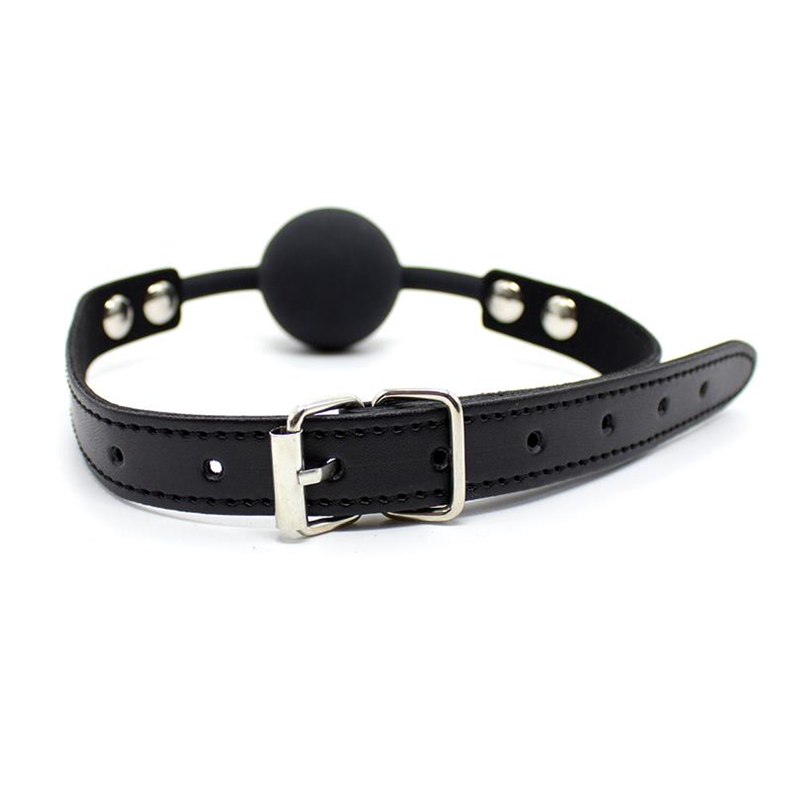 Silicone Ball Gag 4 cm Adjustable Black 2