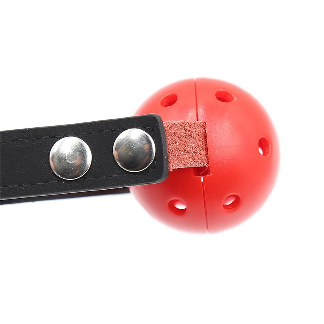 Ball Gag Breathable Black/Red 5