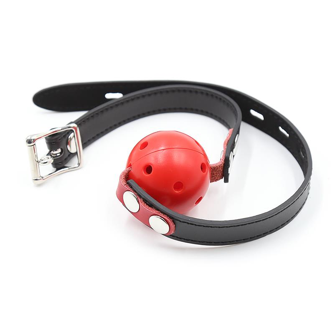 Ball Gag Breathable Black/Red 6