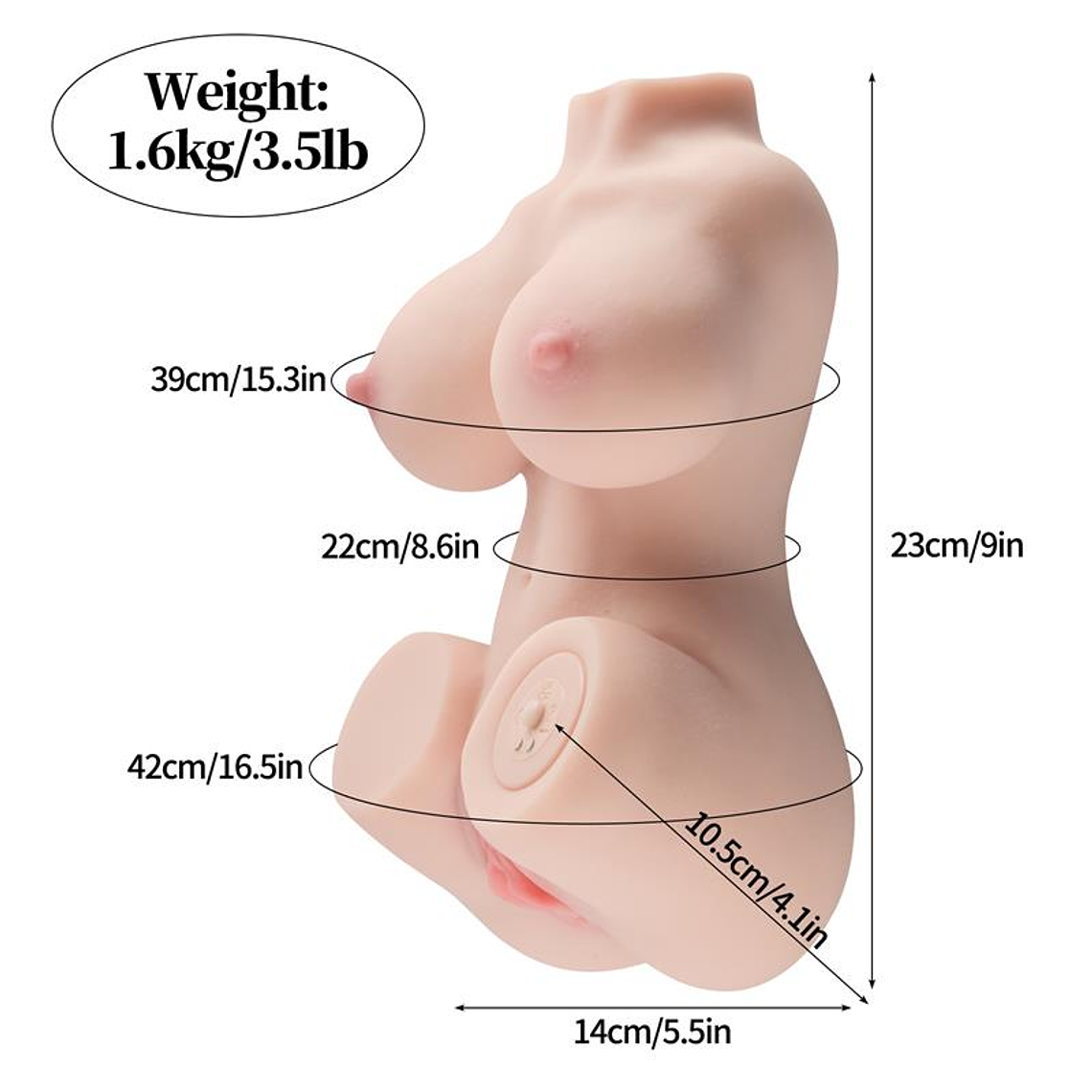 Lilinet Mini Doll Masturbator | 7 Vibrations IPX7 Rechargeable 1.6kg 7