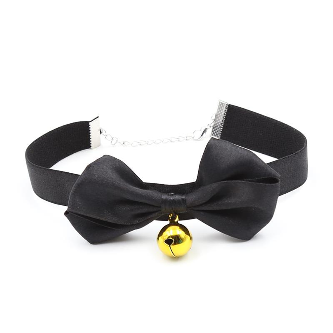 Latetobed ​​Collar with Bow and Bell | Black Size M 29cm Adjustable 1