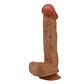Dildo Realista Curvo Bergrisi | 26cm com Ventosa e Bolas TPR - Thumbnail 1