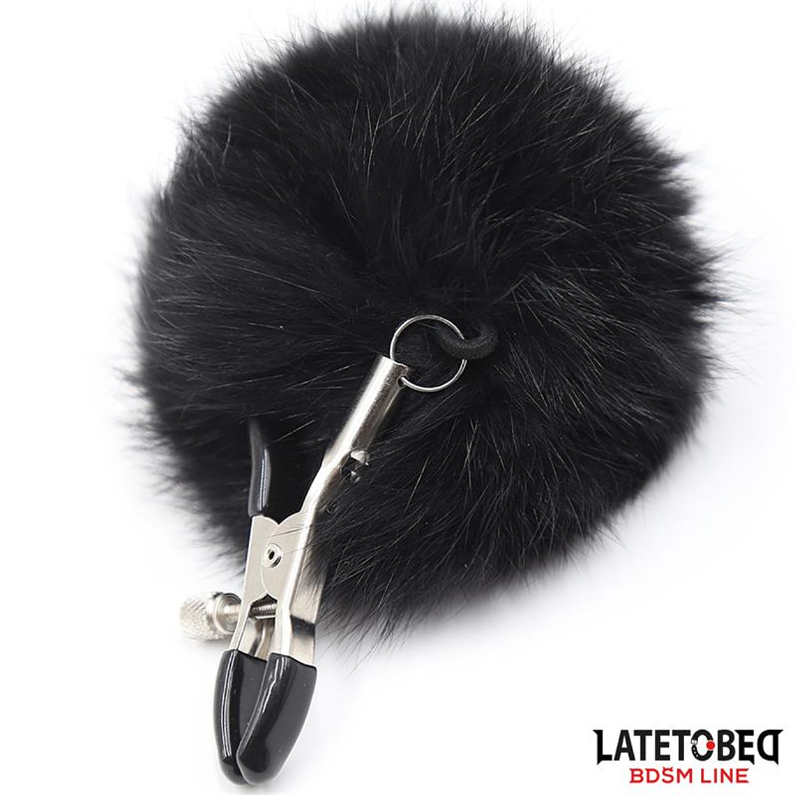Nipple Clamps with Black Fur 2