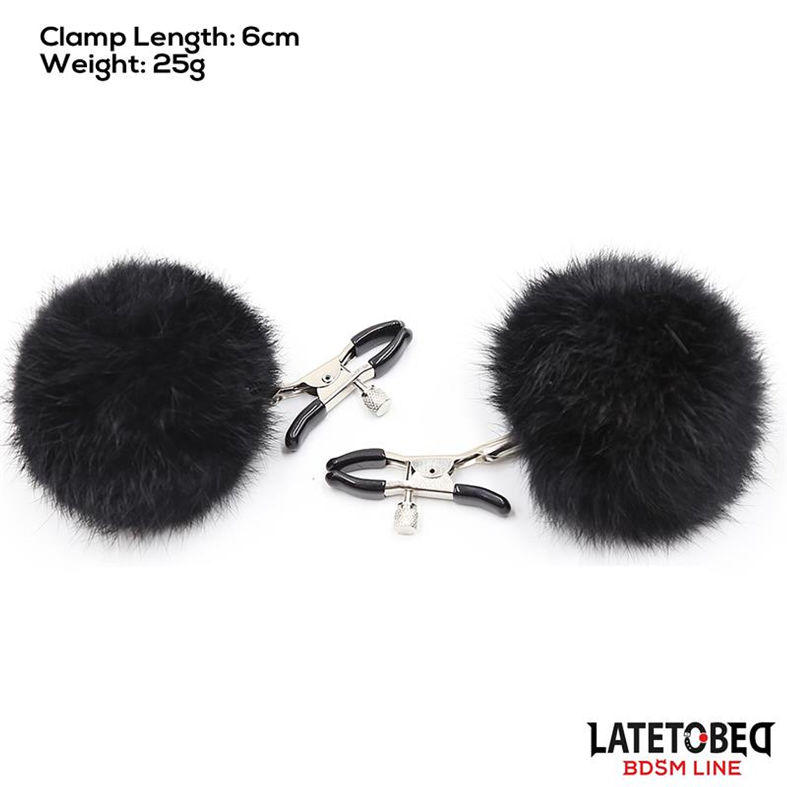 Nipple Clamps with Black Fur 4