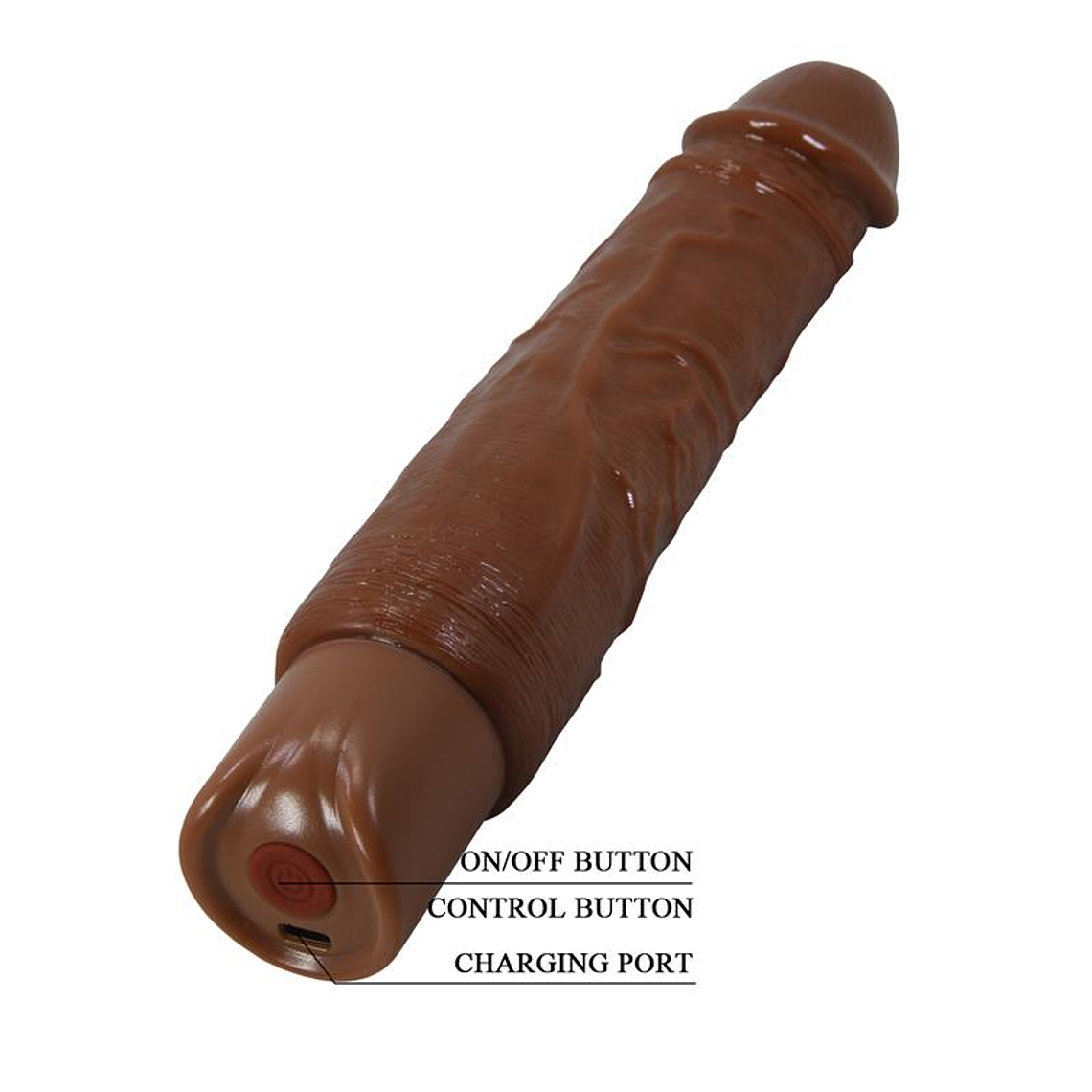 Realistic Vibrator 23.8cm | 10 Functions USB-C Flexible TPE 6
