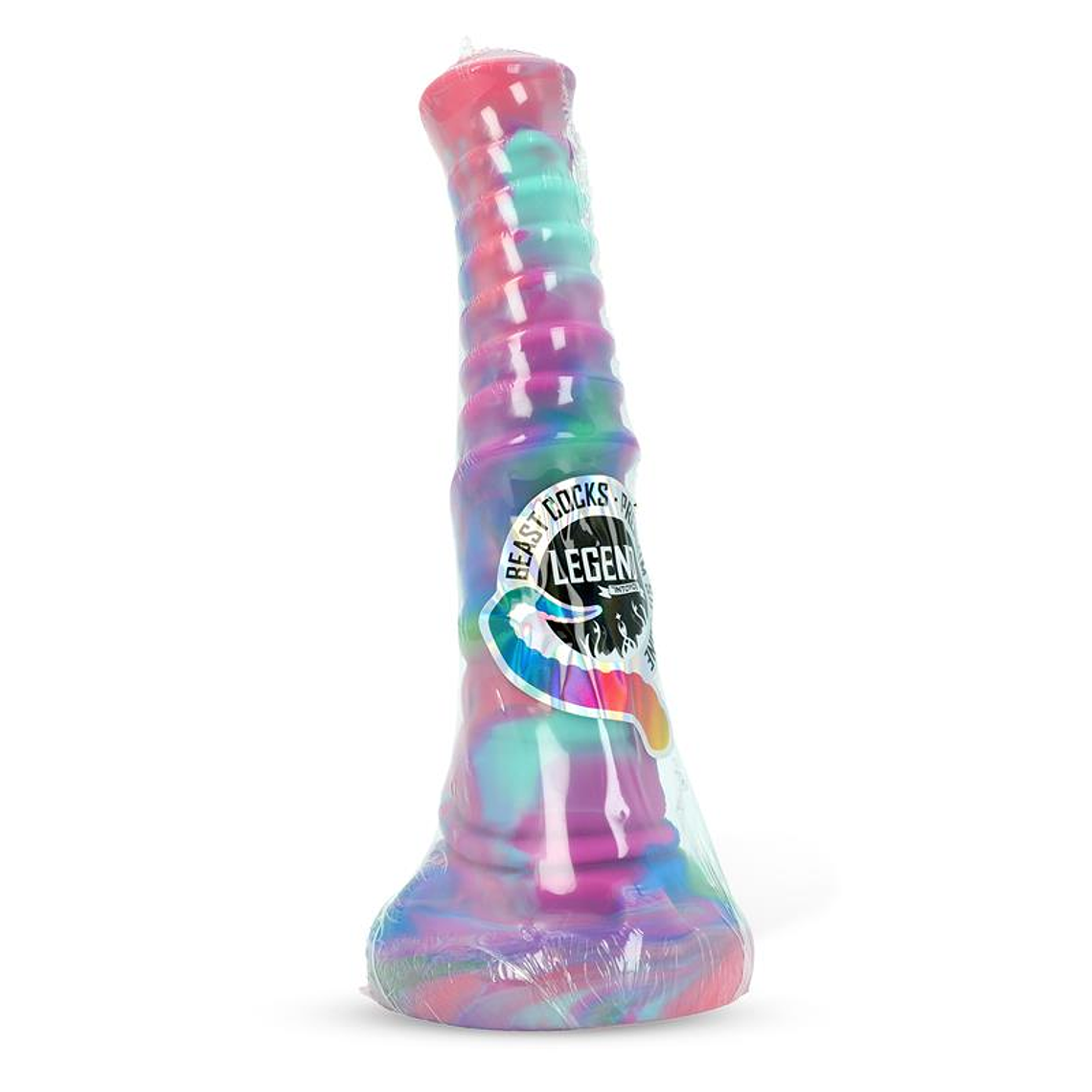 Dildo equino de silicona líquida Equither | 21,4 cm, ventosa de fantasía 7