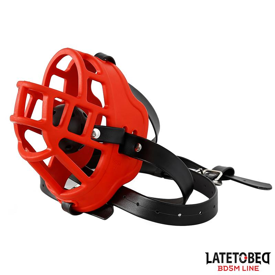 Latetobed ​​Muzzle | Red Breathable Gag Collar 10