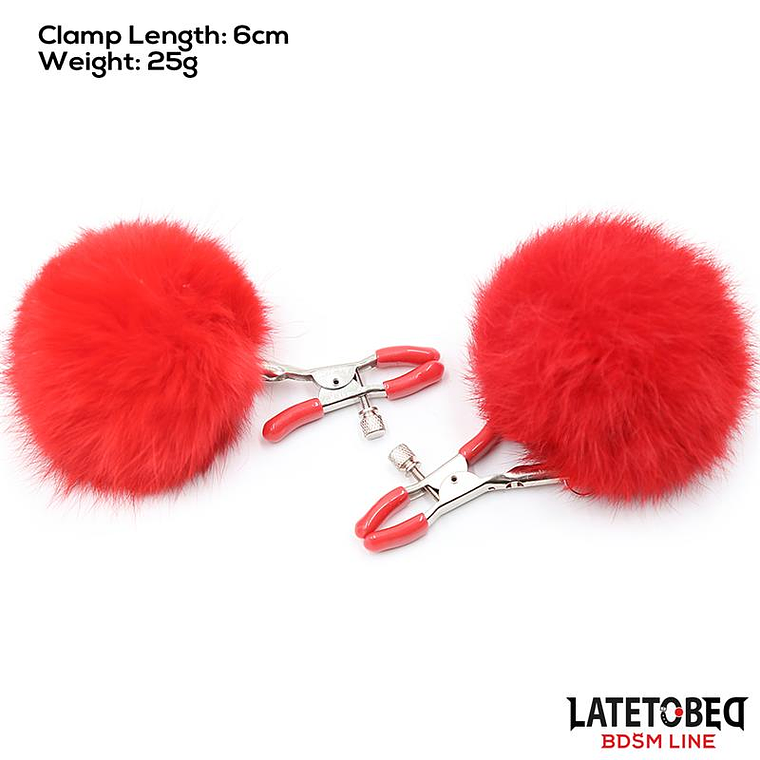 Nipple Clamps Adjustable with Fur 4