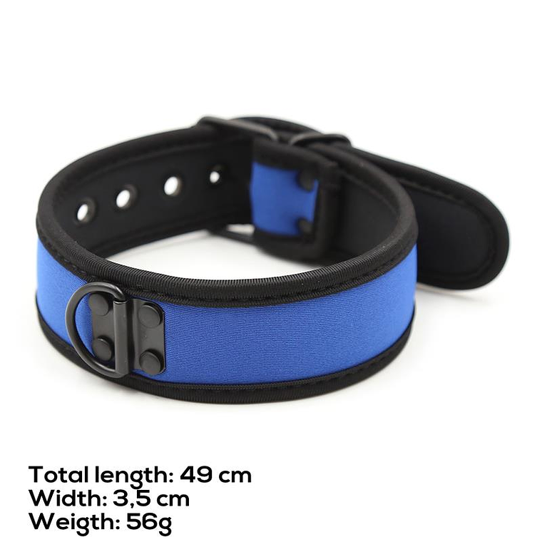 Neoprene Puppy Collar Adjustable Blue 8