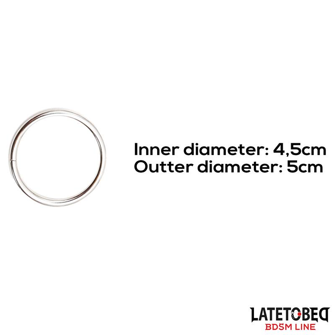 Metal Cock Ring Diam. int. 4.5 cm Diam. ext. 5 cm 2