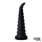 Dildo de silicona líquida Ceteron | 20 cm, punta fina, cuerpo en zigzag - Miniatura 3