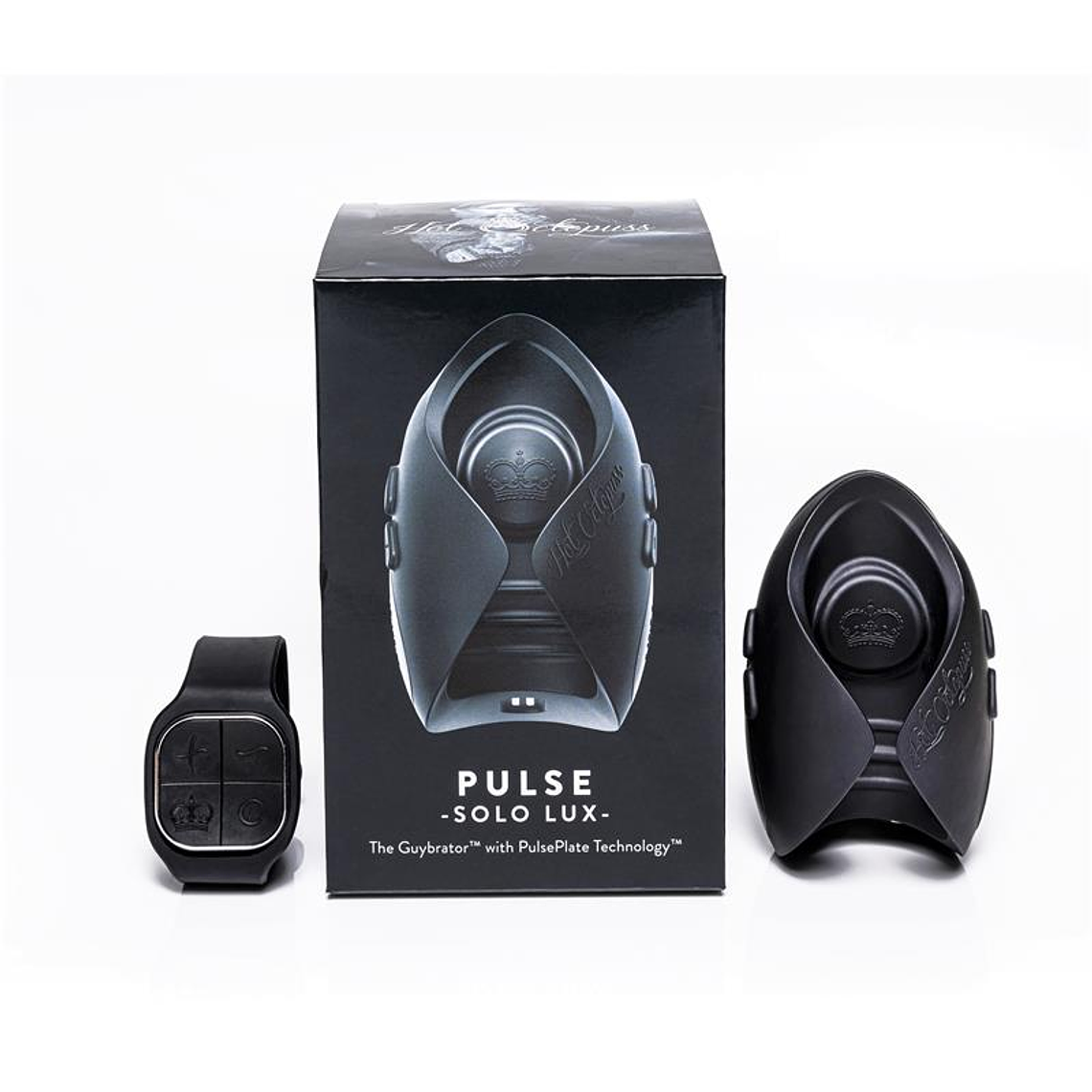 Masturbateur Pulse Solo Lux noir avec télécommande, fonctions Pulse et Turbo 4450 tr/min 1