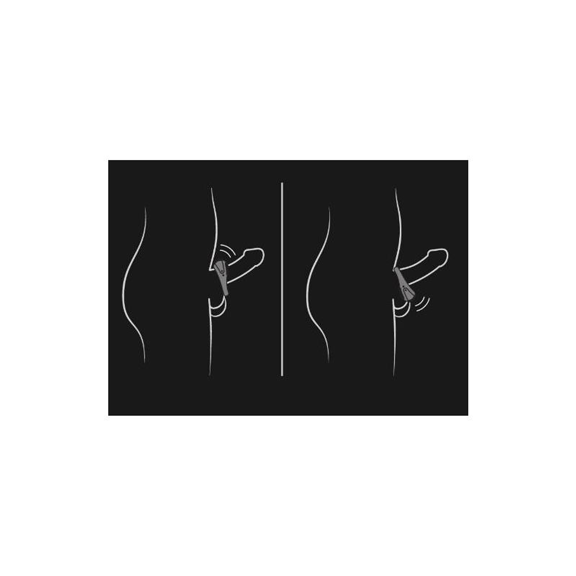 Anel Peniano Vibratório Atom | 5 Funções Recarregável Preto 8