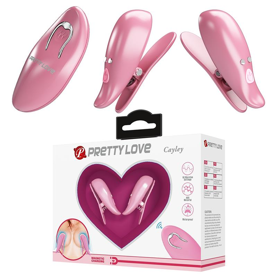 Pinces à tétons Cailey avec vibration et télécommande sans fil à 10 modes 1