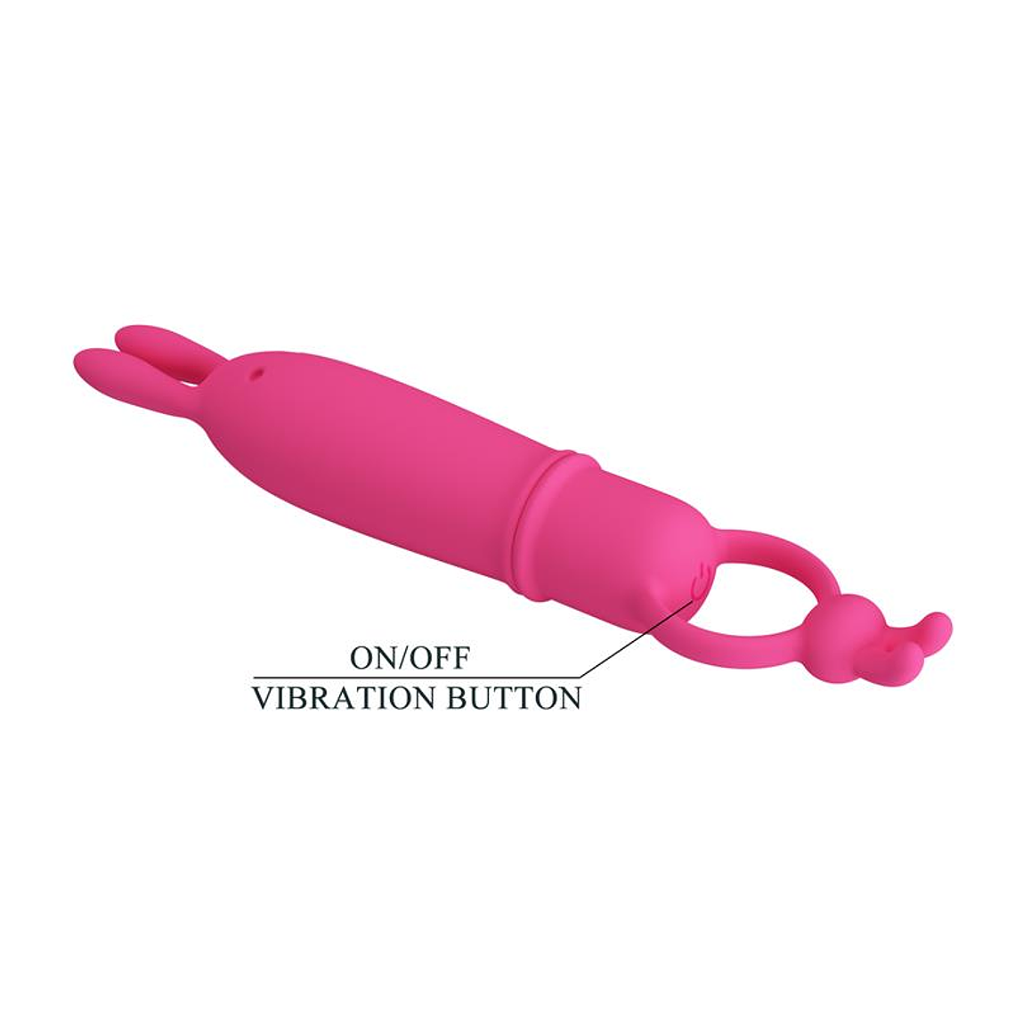 Vibrador Bullet com Orelhas Delia | 10 Padrões Silicone Rosa 7