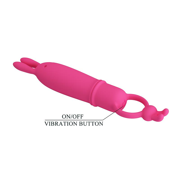 Vibrador Bullet com Orelhas Delia | 10 Padrões Silicone Rosa 7