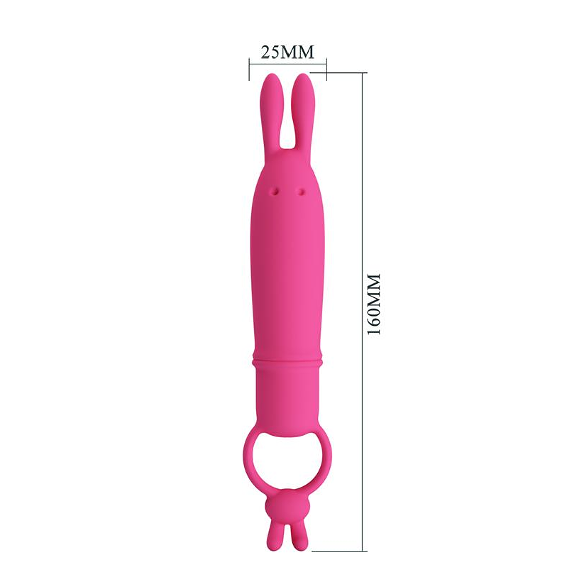 Vibrador Bullet com Orelhas Delia | 10 Padrões Silicone Rosa 9