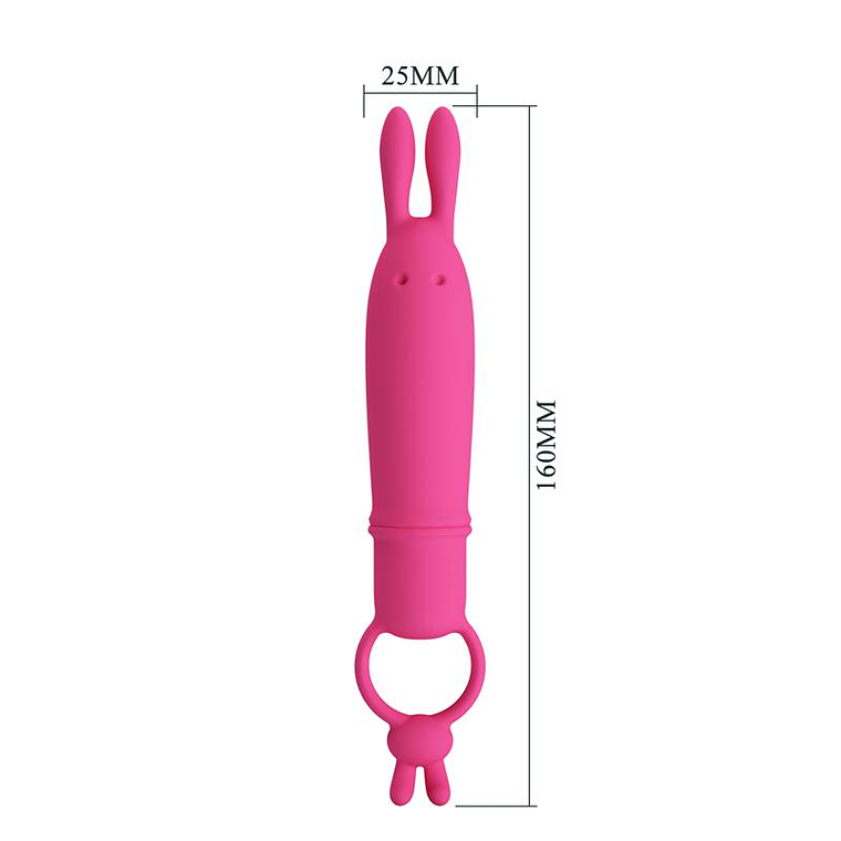 Vibrador Bullet com Orelhas Delia | 10 Padrões Silicone Rosa 9