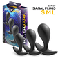 Monty Set of 3 Anal Plugs - Thumbnail 1