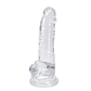 Dildo Jelly Torrent 20,6cm Transparente Ventosa Flexível - Thumbnail 1