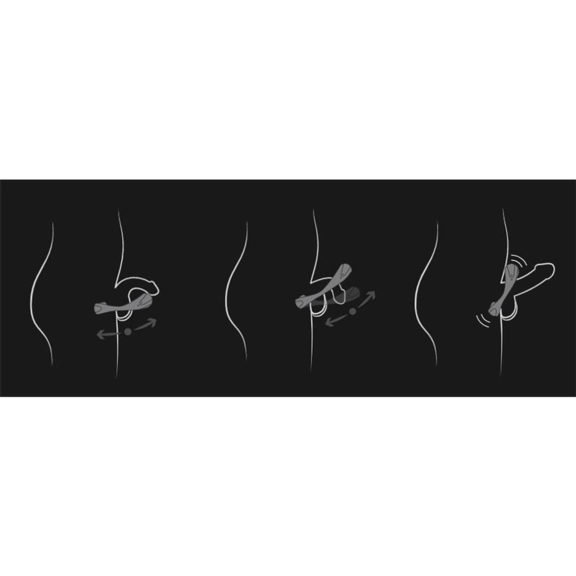 Atom Plus Virbrating Penis Ring and Perianal Stimulator Black 8