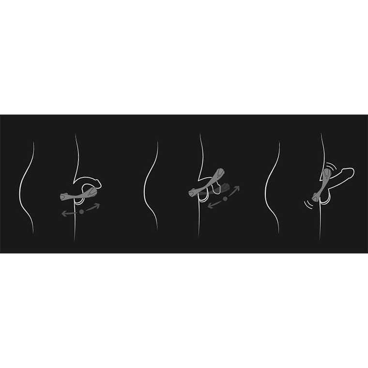 Atom Plus Virbrating Penis Ring and Perianal Stimulator Black 8