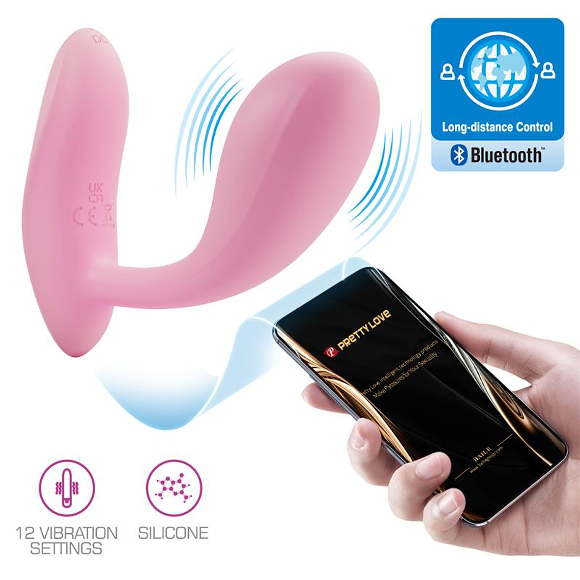 Baird Pretty Love Vibrator with Remote Control and App, 12 Modes 1