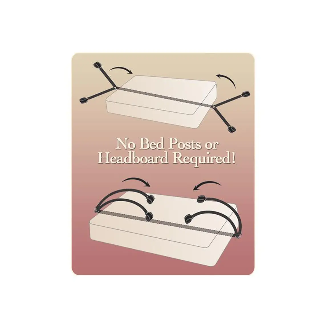 Kit de sujeción para cama con lencería BDSM y esposas 3