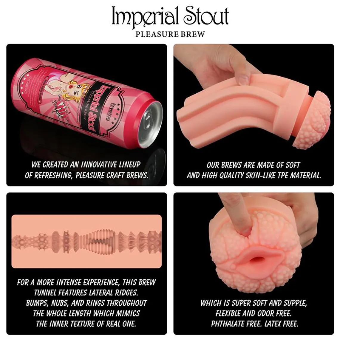 Beer Pleasure Brew Vagina Masturbator TPE 19.8cm 5