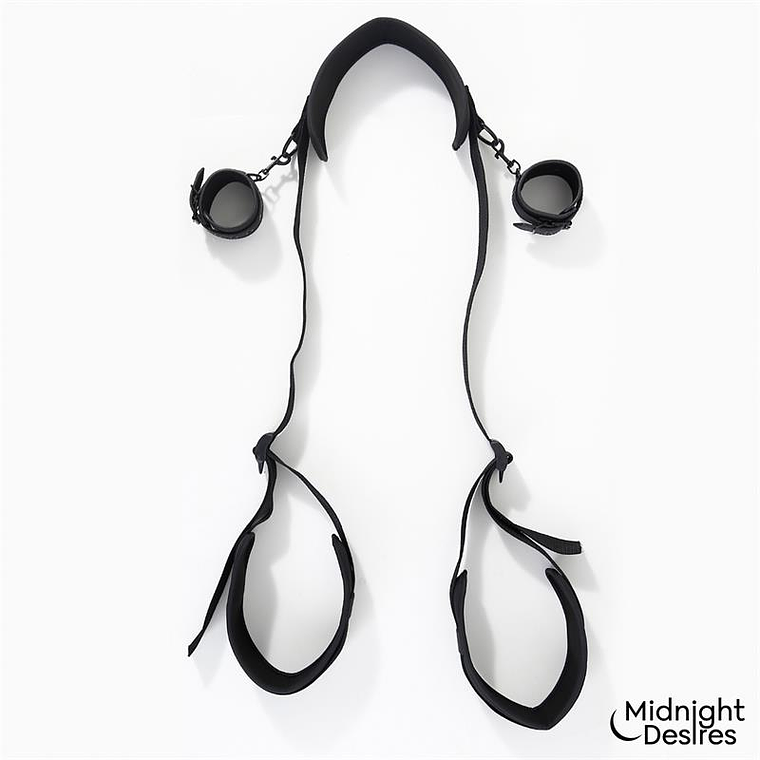 Conjunto de Restrição Midnight Desires com Suporte para Pescoço e Algemas 2