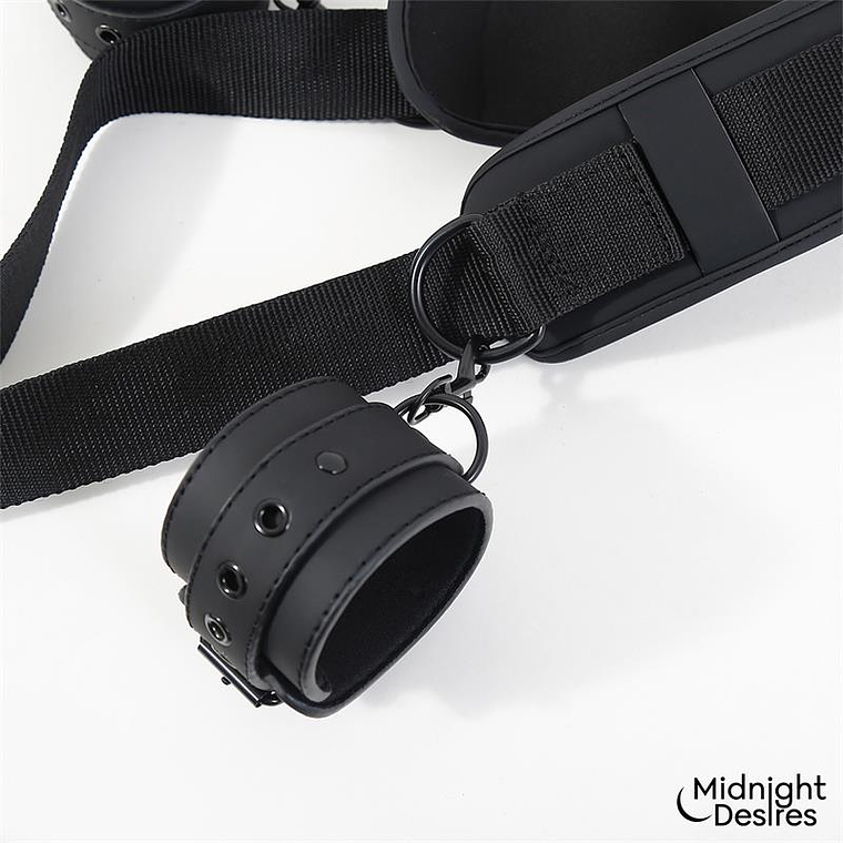 Conjunto de Restrição Midnight Desires com Suporte para Pescoço e Algemas 3